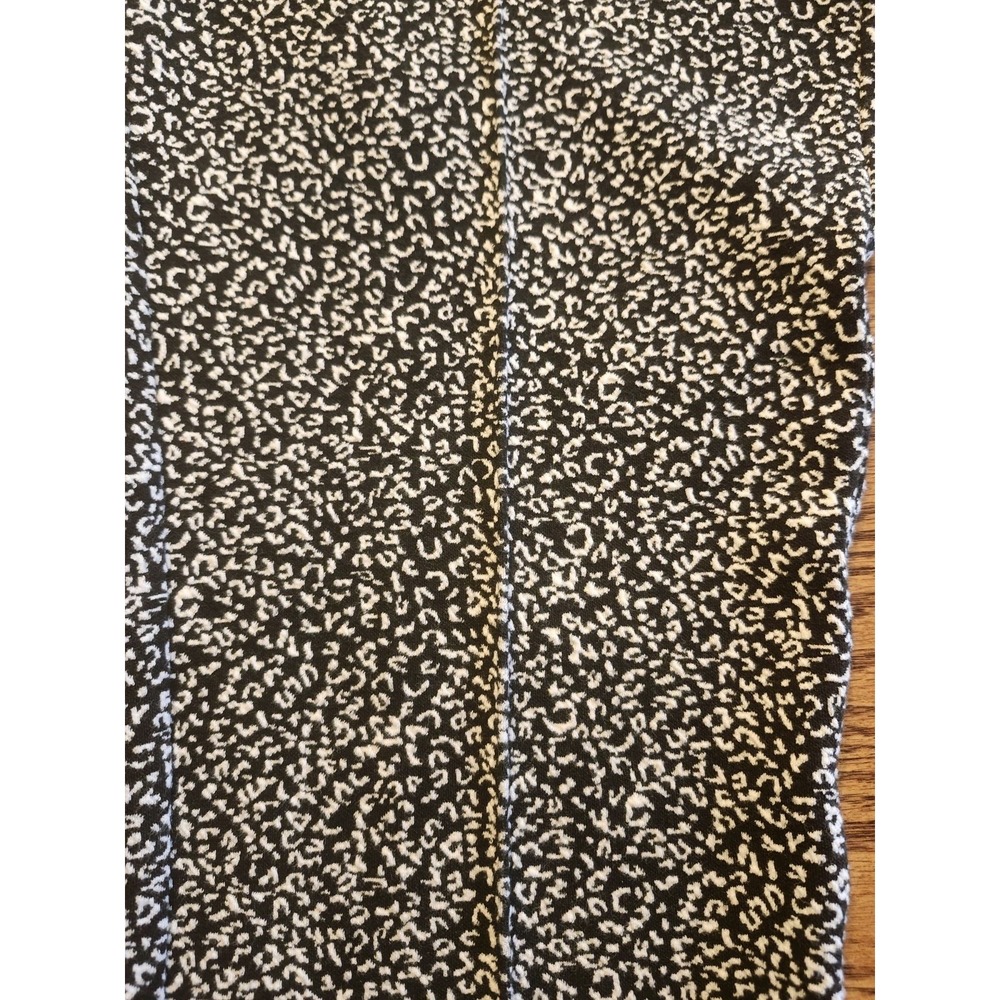 Anthropologie Essential Crop Flare Pants Womens Pull On Size Small Black & White - Picture 3 of 10